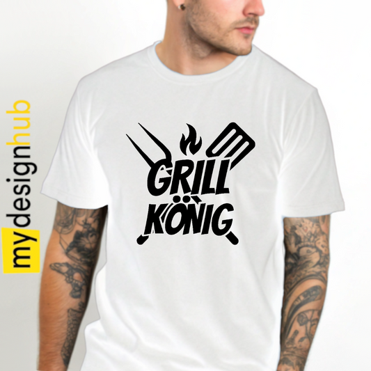 Tshirt Spruch "Grill König" Motiv funshirt