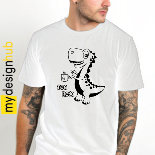 Tshirt Spruch "Tea Rex" Tee Dino Motiv funshirt