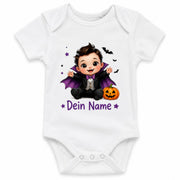 Baby Body Halloween Personalisiert mit Wunschname Weißer Kurzarm Body aus Baumwolle Süße Halloween Motive Geschenk Jungen Mädchen Neugeborene Geburt Taufe, Skelett – Produktansicht 9