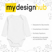 Babybody Mädchen personalisiert mit Wunschname Motiv & Spruch Ich habe die beste Tante der Welt Individuell bedruckt langarm Baumwolle weiß Geschenk zur Geburt, Taufe & Babyparty – Produktansicht 2