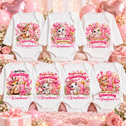 Baby Body Mädchen 1. Geburtstag personalisiert mit Name – Langarmbody Baumwolle – Geburtstagsbody Wunschname – verschiedene Größen, Reh – Produktansicht 2