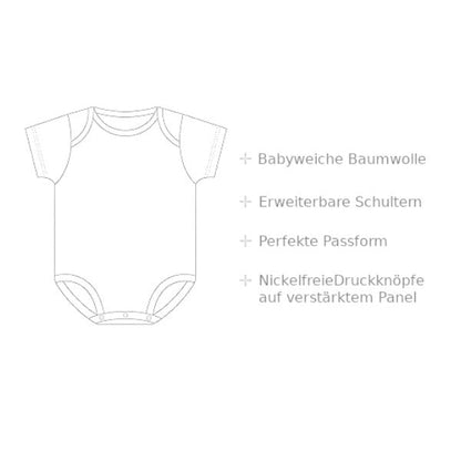 Babybody mit Aufdruck Motiv Mir reichts ich rufe jetzt meine Mama an Spruch Lustig Kurzarm