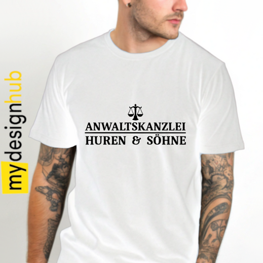 Tshirt Spruch "Anwaltskanzlei Huren & Söhne" Motiv funshirt