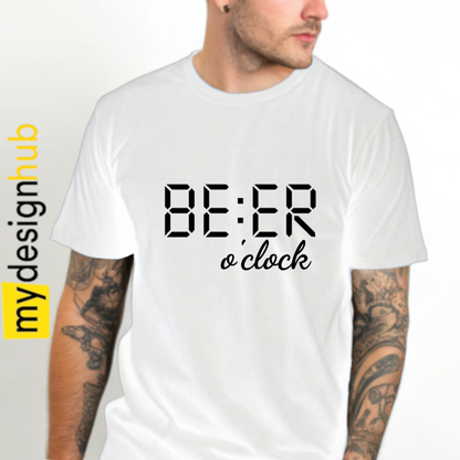 Tshirt Spruch "BE:ER o'clock" Bier Motiv funshirt