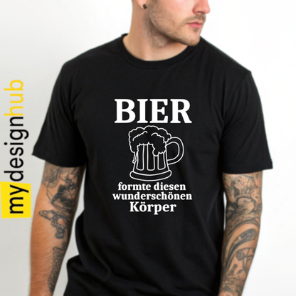 Tshirt Spruch "Bier formte diesen wunderschönen Körper" Motiv funshirt