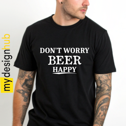 Tshirt Spruch "Don't worry Beer happy" Motiv funshirt
