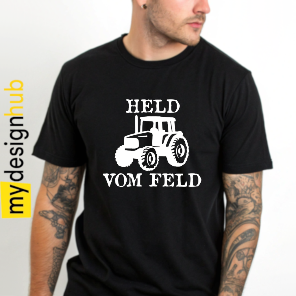 Tshirt Spruch "Held vom Feld" Traktor Motiv funshirt