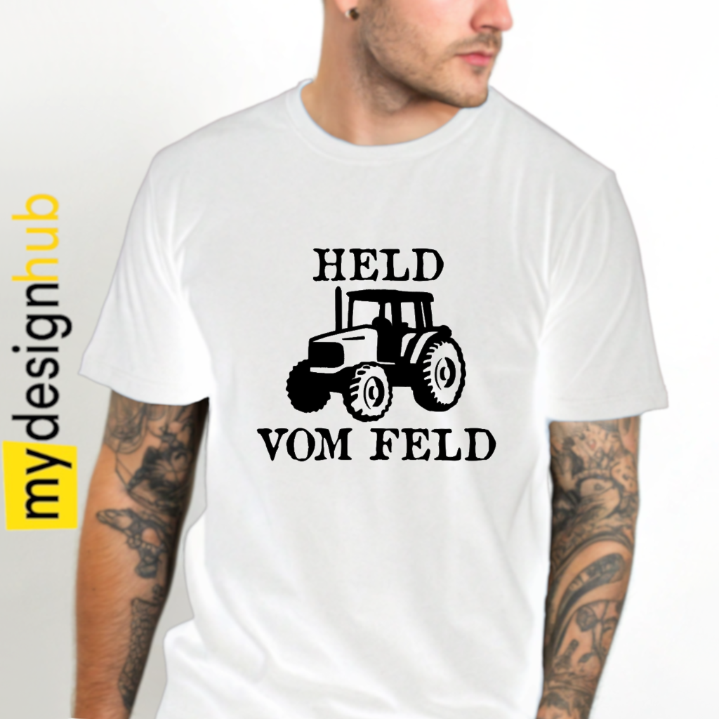 Tshirt Spruch "Held vom Feld" Traktor Motiv funshirt