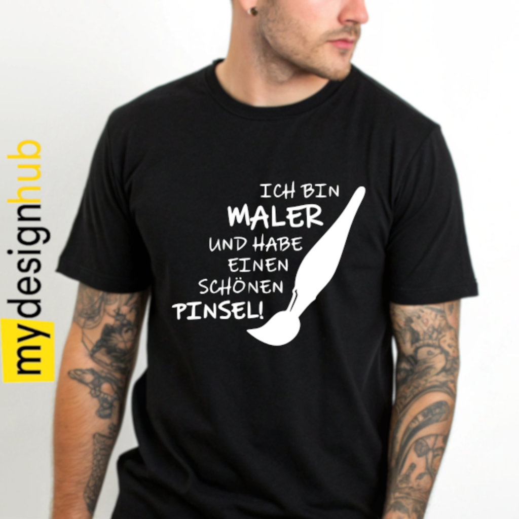Tshirt Spruch "Ich bin Maler und habe einen schönen Pinsel!" Motiv funshirt