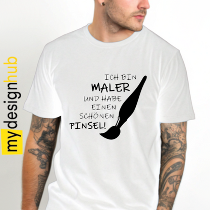 Tshirt Spruch "Ich bin Maler und habe einen schönen Pinsel!" Motiv funshirt