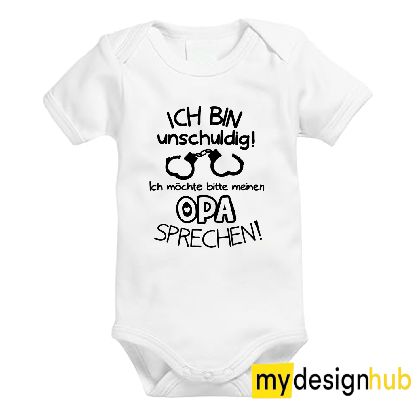 Babybody mit Aufdruck Motiv Ich bin unschuldig... Opa sprechen Spruch Lustig Kurzarm