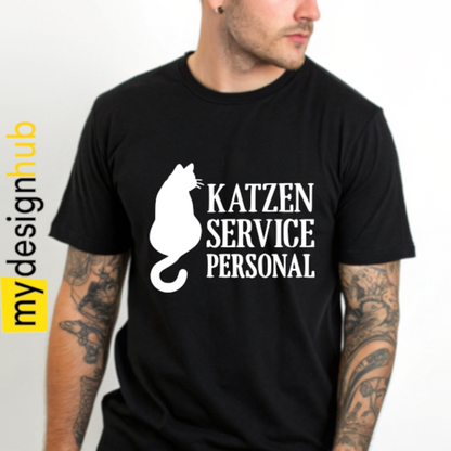 Tshirt Spruch "Katzen Service Personal" Motiv funshirt