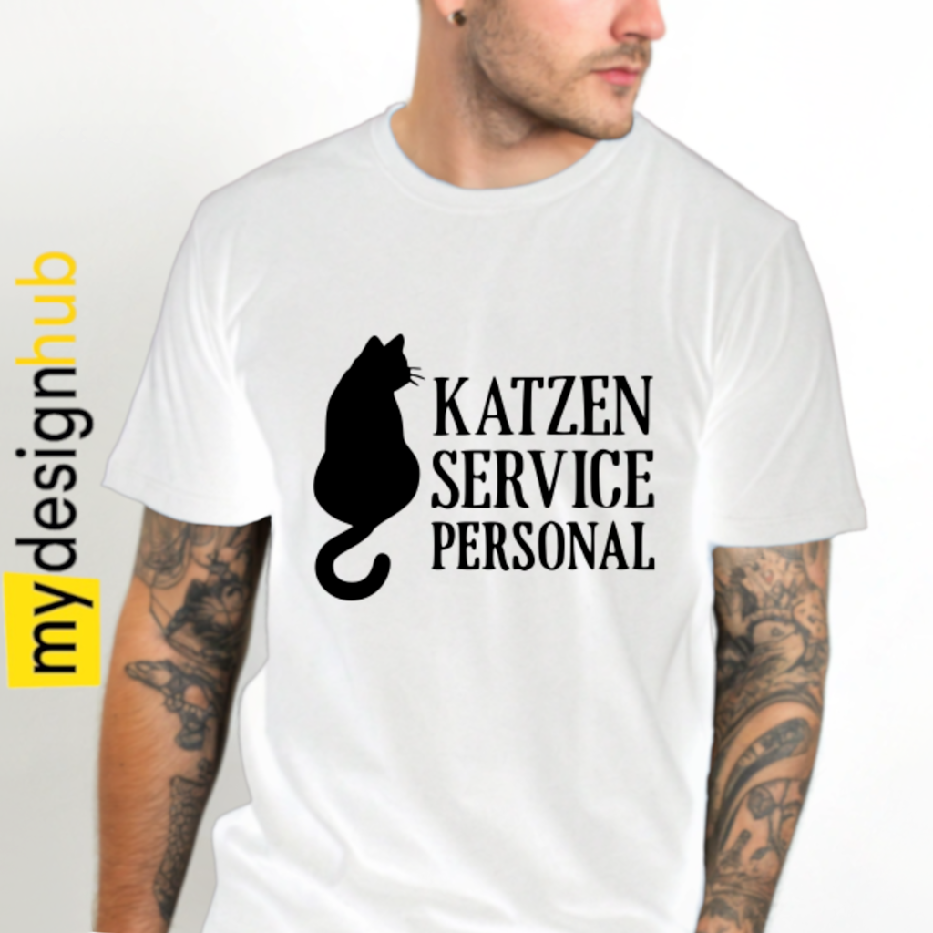 Tshirt Spruch "Katzen Service Personal" Motiv funshirt