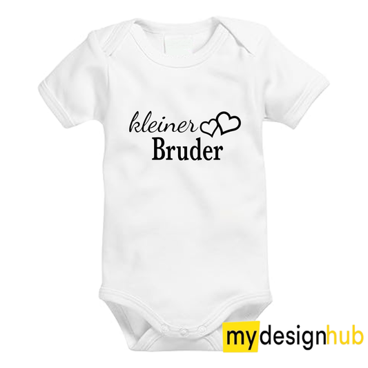 Babybody mit Aufdruck Motiv Kleiner Bruder Spruch Lustig Kurzarm