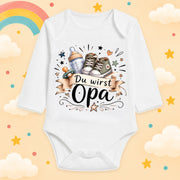 Babybody Langarm – Du wirst Opa | mit Wunschname – Produktansicht