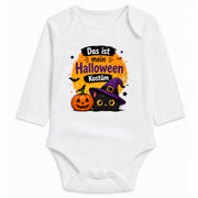 Babybody Langarm – Halloween – Katze | mit Wunschname – Personalisierungsvorschau ohne Beispielname