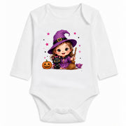 Babybody Langarm – Halloween – Hexe | mit Wunschname – Personalisierungsvorschau ohne Beispielname