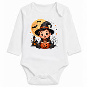 Babybody Langarm – Halloween – Zauberer | mit Wunschname – Personalisierungsvorschau ohne Beispielname