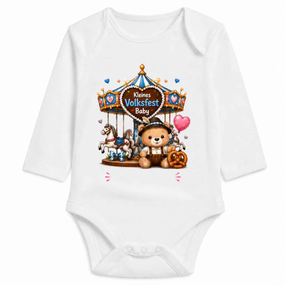 Babybody Langarm – Volksfest – Kleines Volksfest Baby | mit Wunschname – Personalisierungsvorschau ohne Beispielname