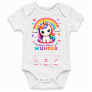 Personalisierter Babybody – Vorschau mit Wunschname und Geburtsdaten