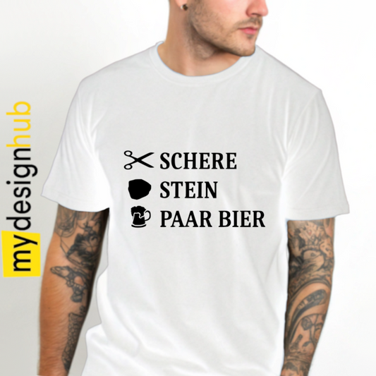 Tshirt Spruch "Schere Stein paar Bier" Motiv funshirt