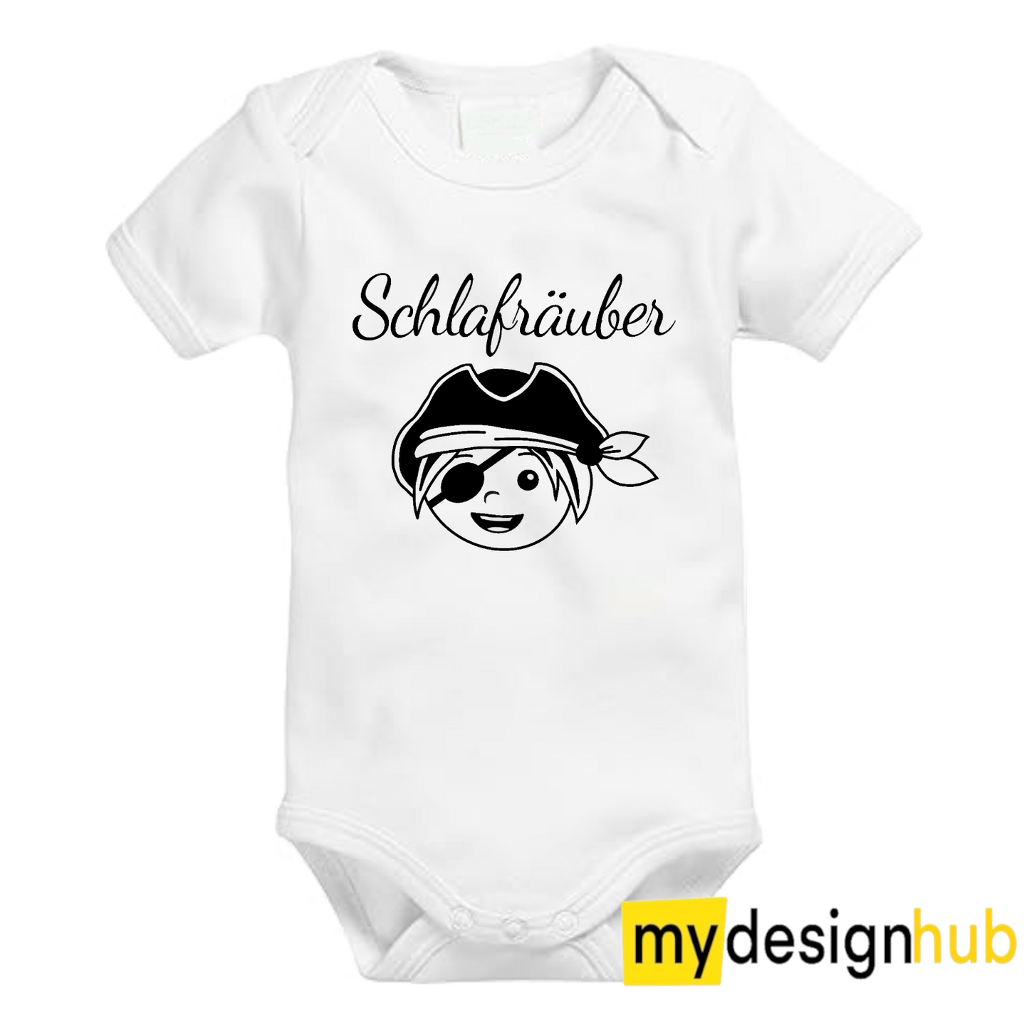 Babybody mit Aufdruck Motiv Schlafräuber Spruch Lustig Kurzarm