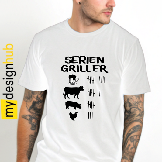 Tshirt Spruch "Serien Griller" Motiv funshirt