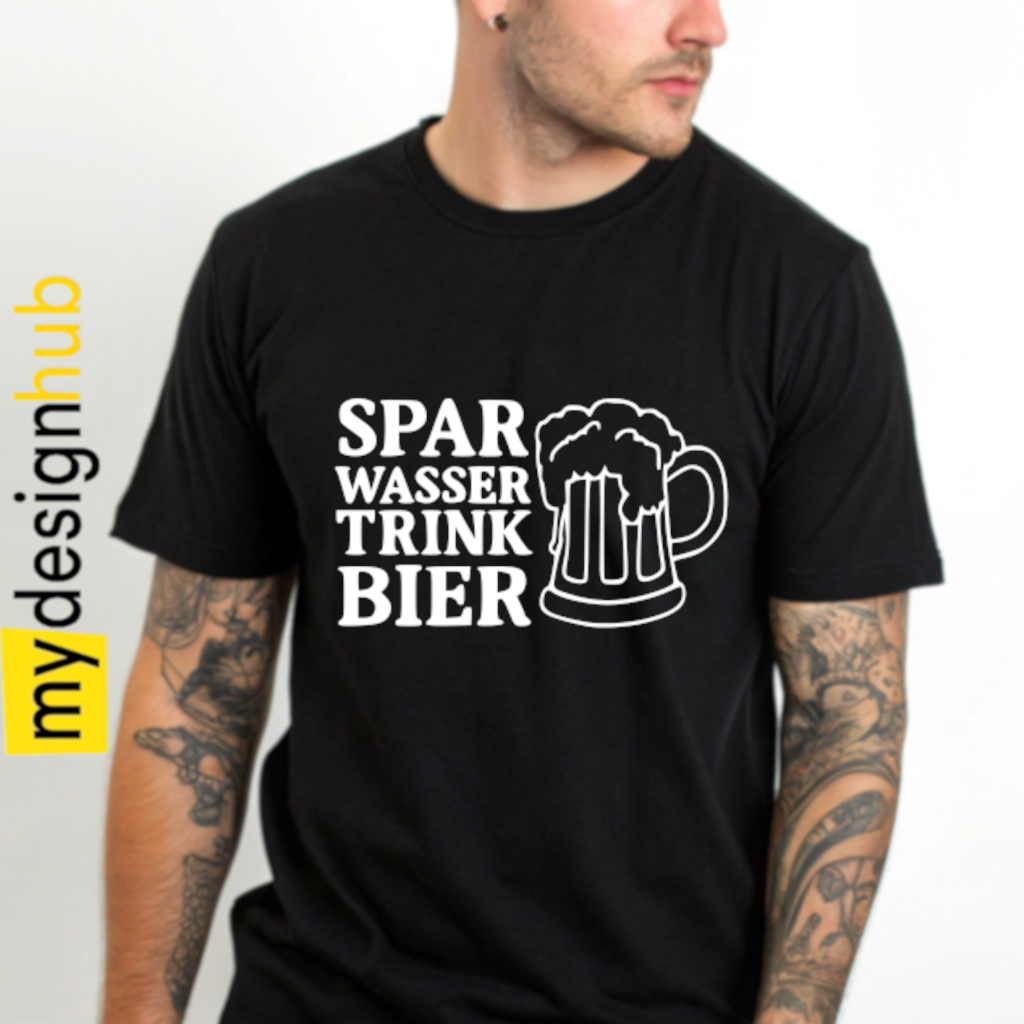 Tshirt Spruch "Spar Wasser trink Bier" Motiv funshirt
