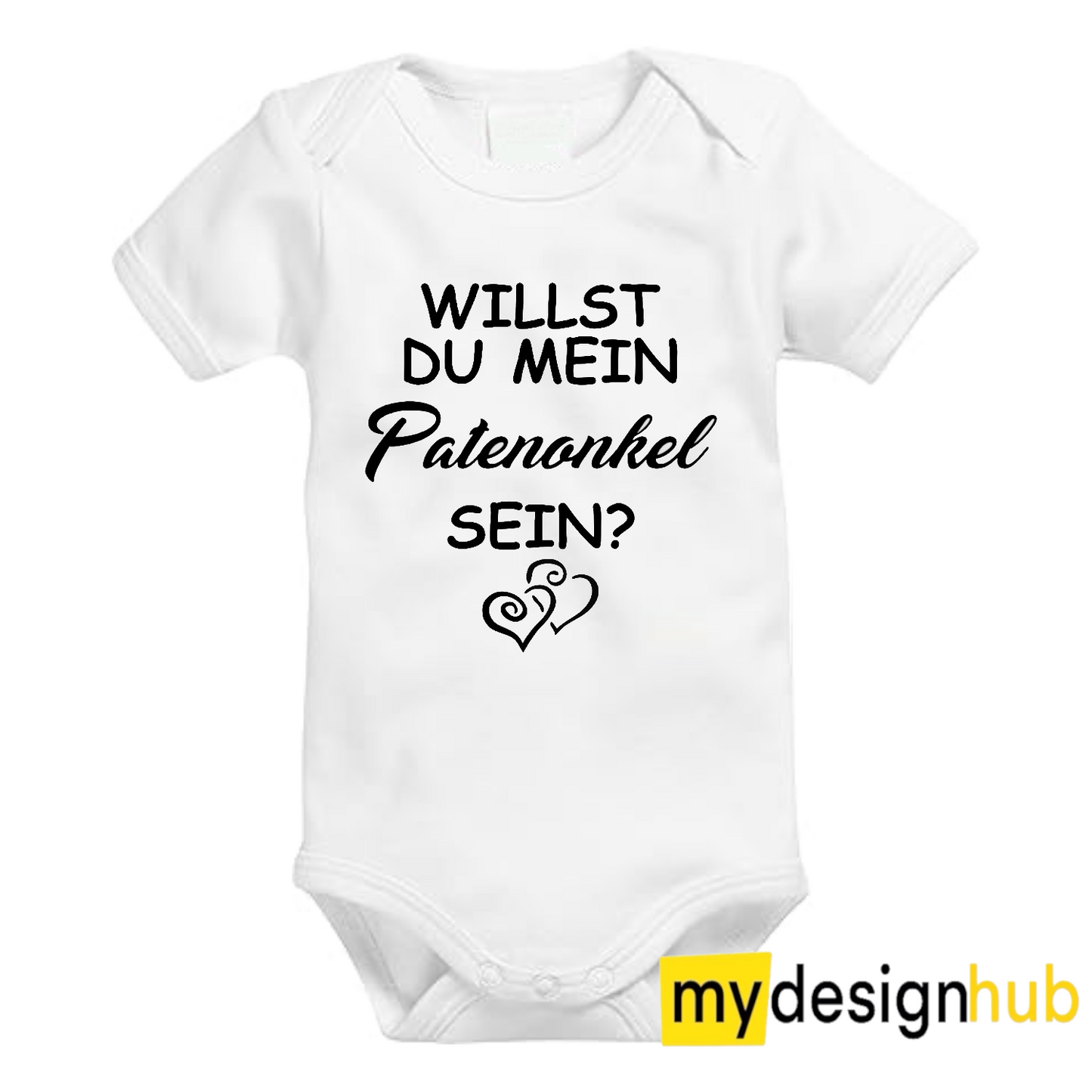 Babybody mit Aufdruck Motiv Willst du mein Patenonkel sein Spruch Lustig Kurzarm